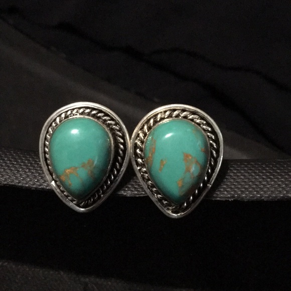 Other - NWT Mexican Turquoise Sterling Silver Cuff Links